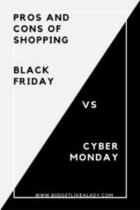 Shopping on Black Friday vs Cyber Monday
