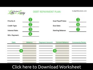 Debt Repayment Plan Tutorial