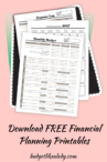 FREE Financial Planning Printables - Budget Like a Lady