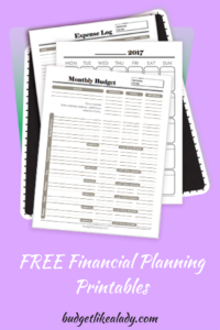 FREE Financial Planning Printables