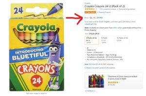 CamelCamelCamel Amazon Screenshot of Crayons