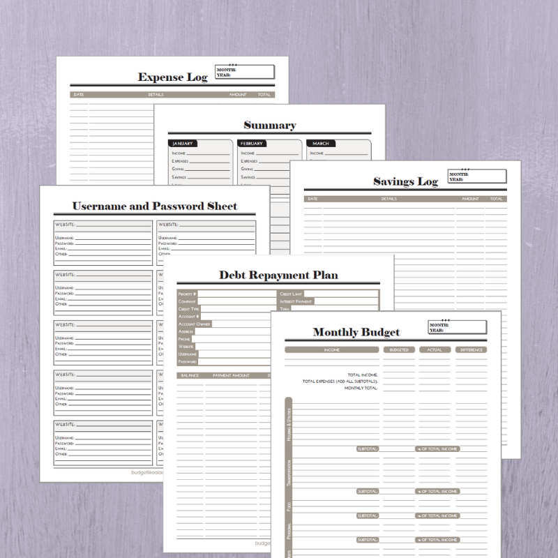 Free Budgeting Worksheets